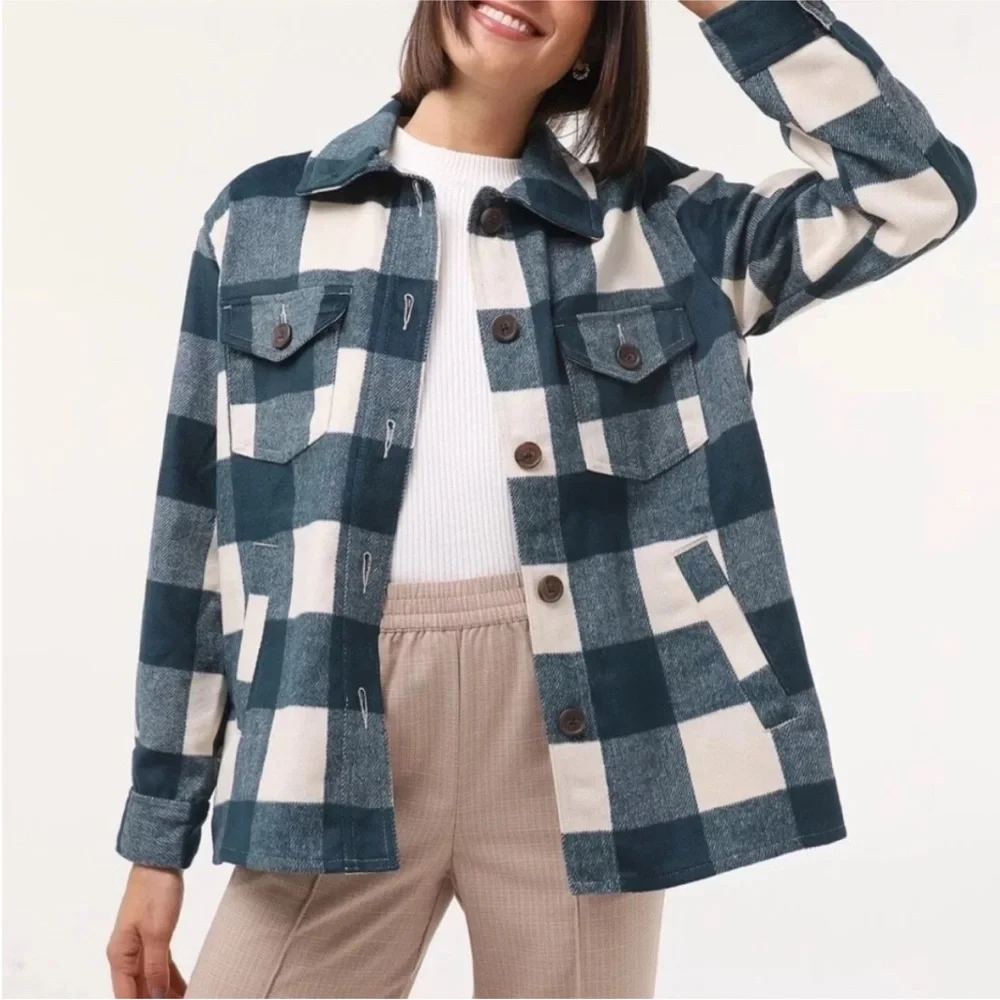 NWT GAP Plaid Shirt Jacket Large - Picture 4 of 7